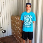 Nick spent his entire summer vacation volunteering in the warehouse